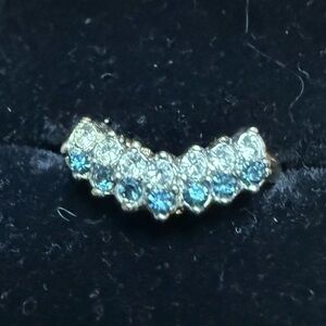 Pretty chevron crystal ring